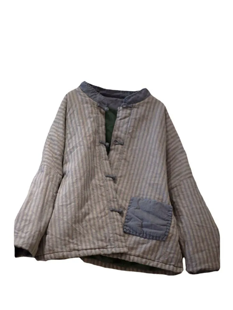 Padded Vintage Patchwork Coat