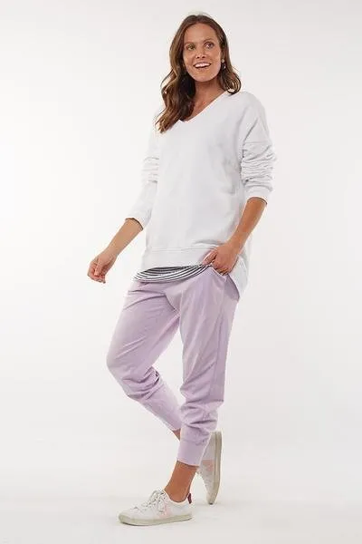 Pambula Vee Neck Crew in White