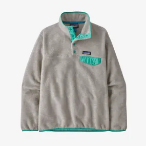 Patagonia Women's Lightweight Synchilla® Snap-T Fleece Pullover/Oatmeal Heather w/ Teal