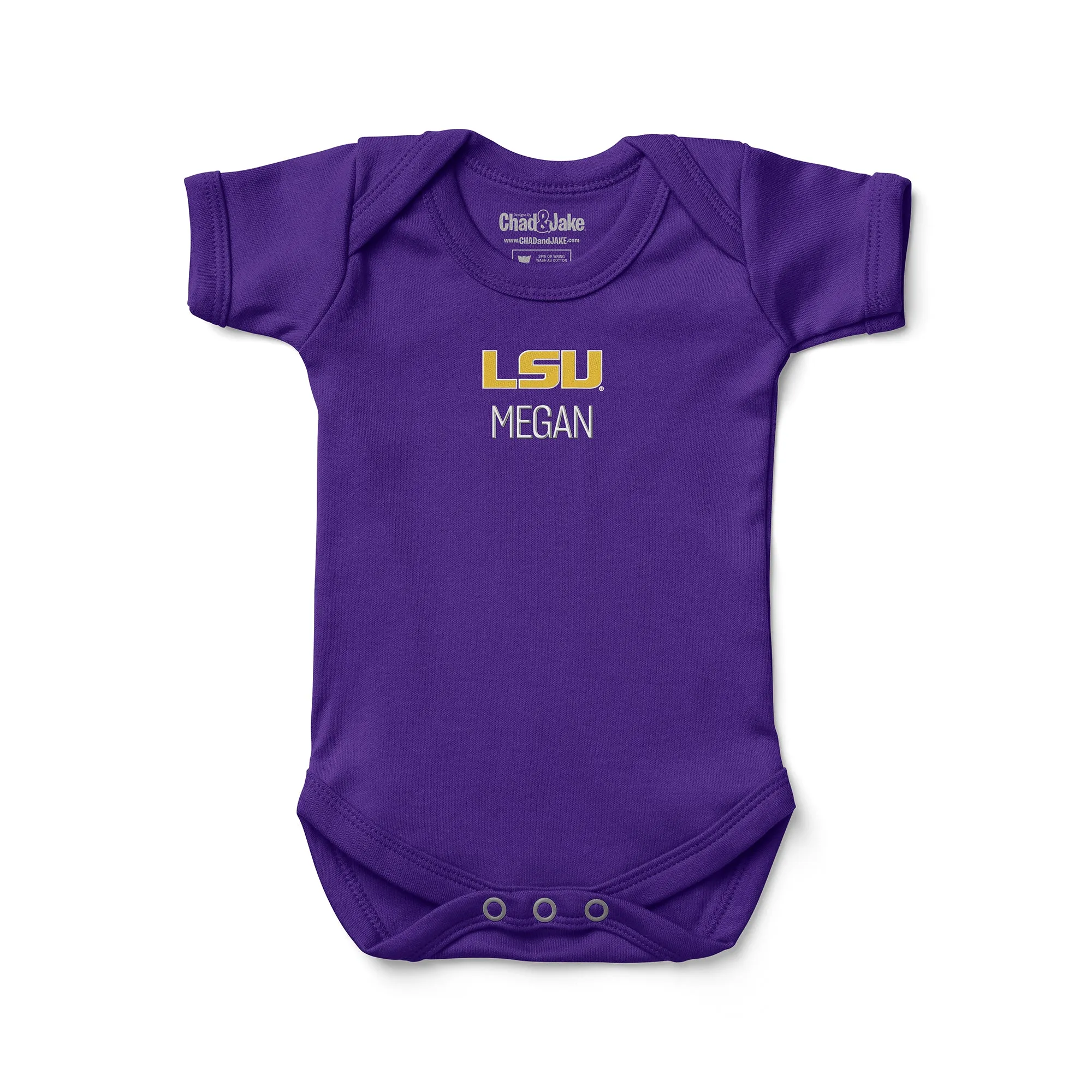 Personalized LSU Tigers Bodysuit