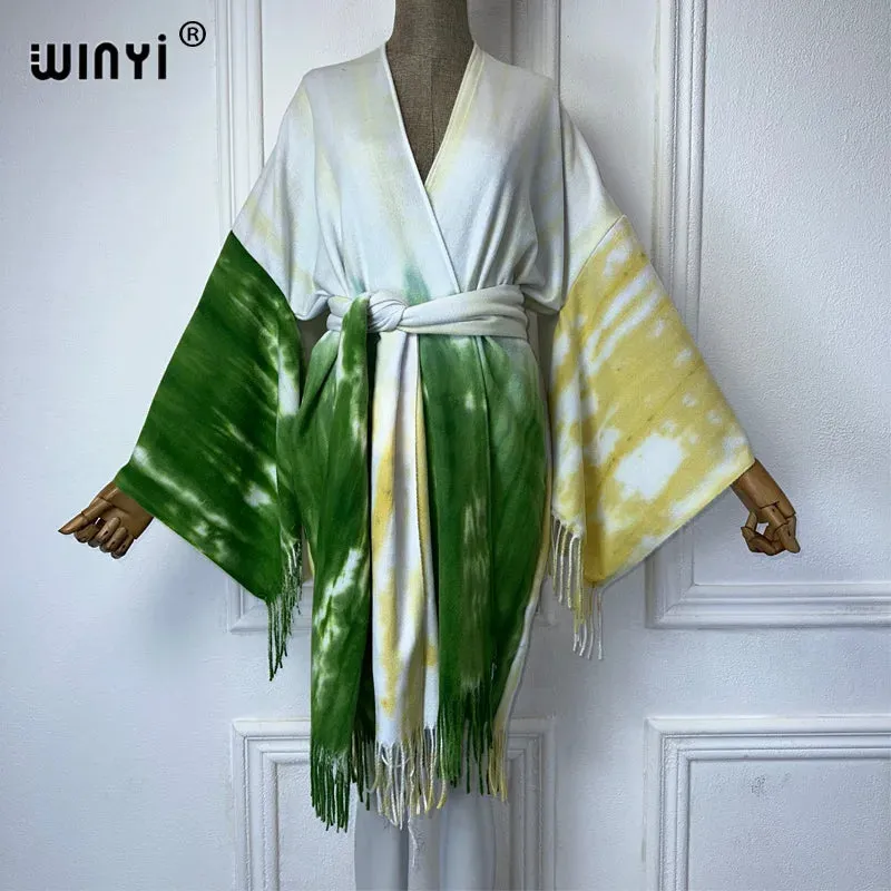 Pre Order:  Cozy Tie - dye Winter Cardigan - WINI