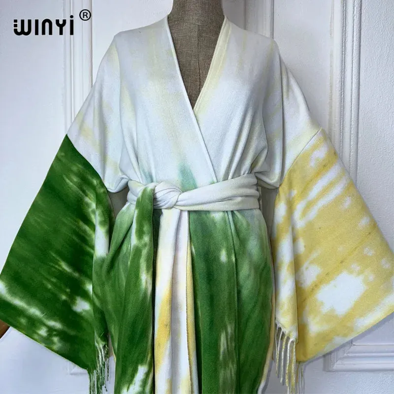 Pre Order:  Cozy Tie - dye Winter Cardigan - WINI
