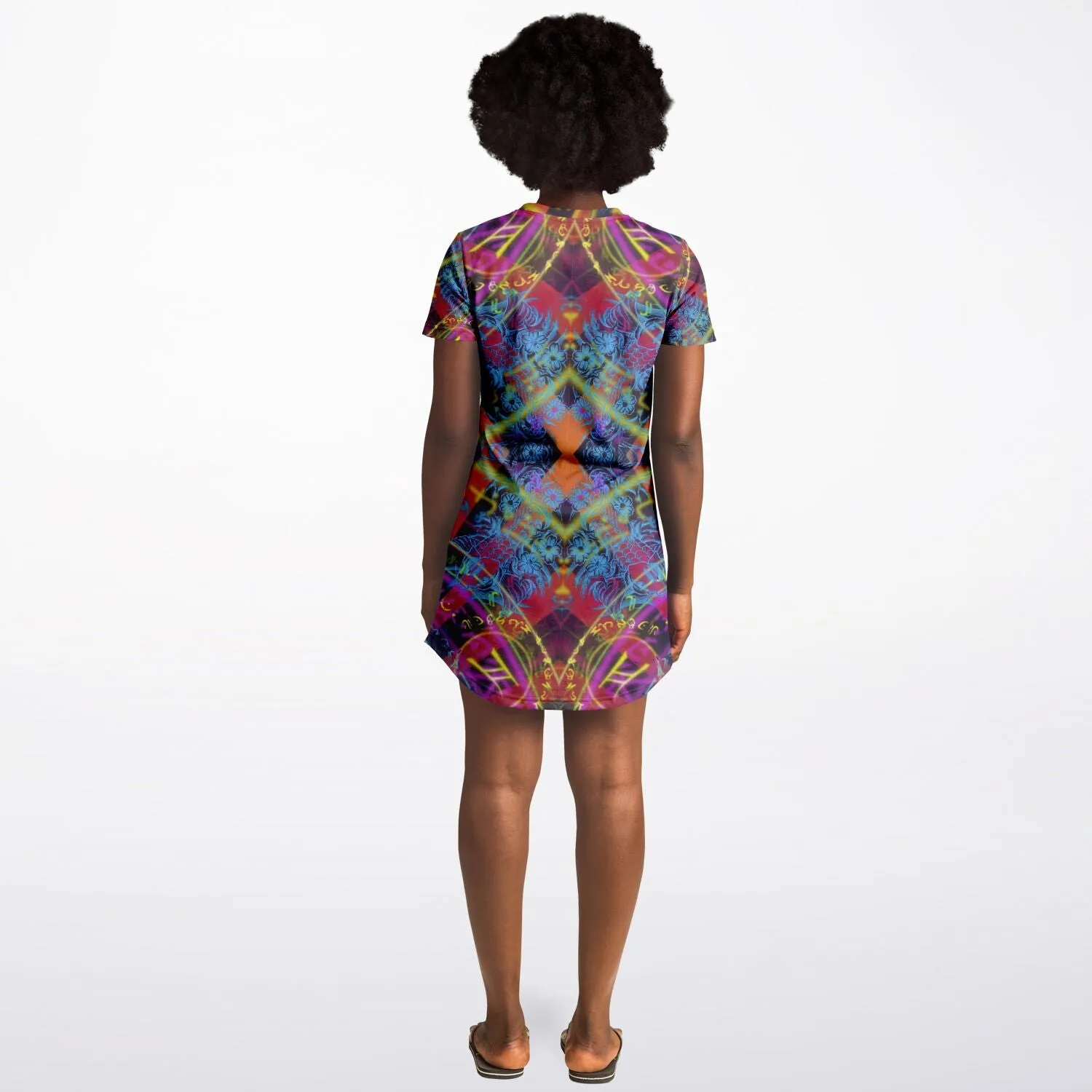 Psychedelic Tiger T-Shirt Dress