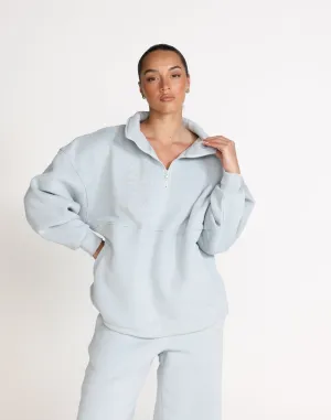 Remy Quarter Zip Jumper (Baby Blue)