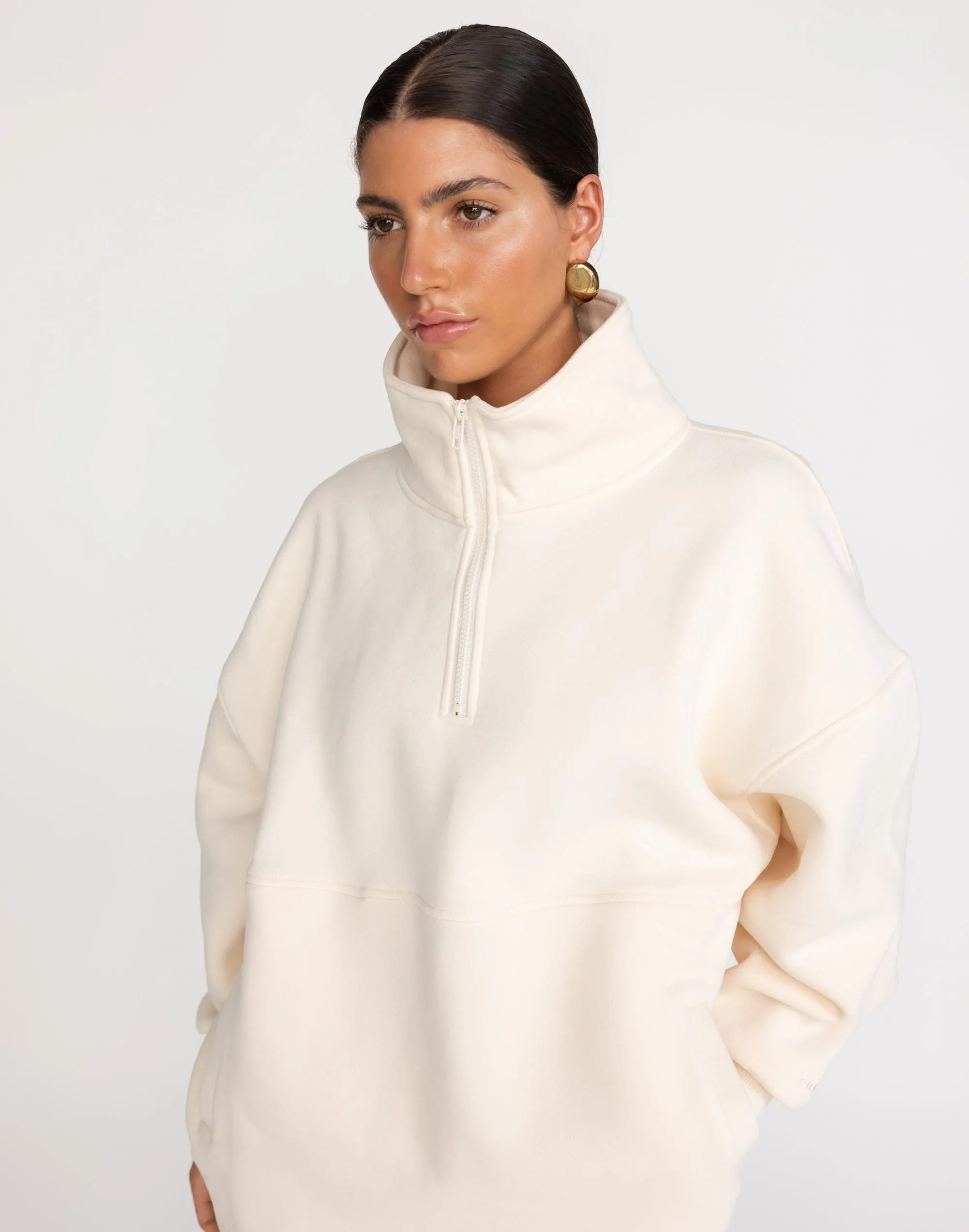 Remy Quarter Zip Jumper (Milk)