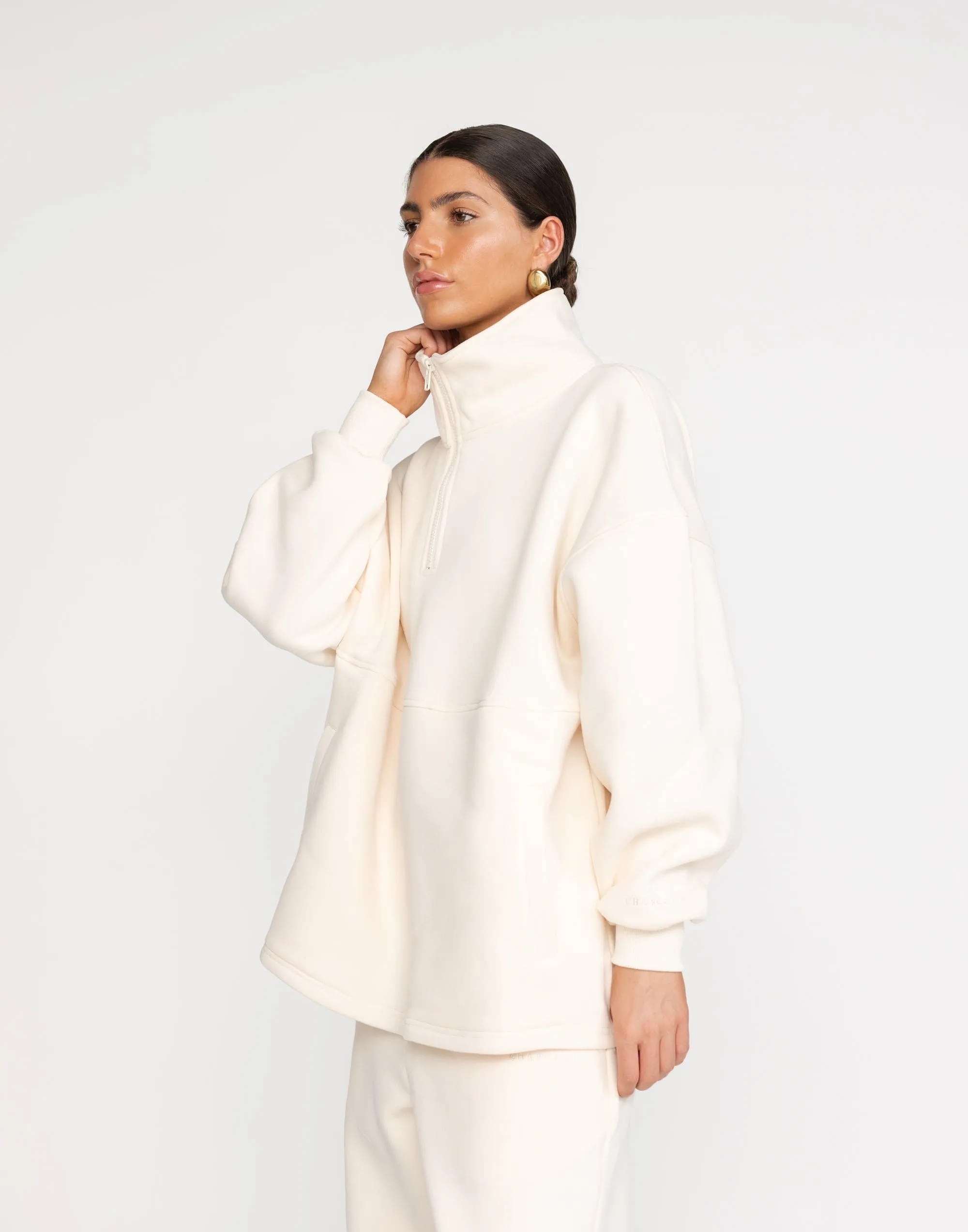 Remy Quarter Zip Jumper (Milk)