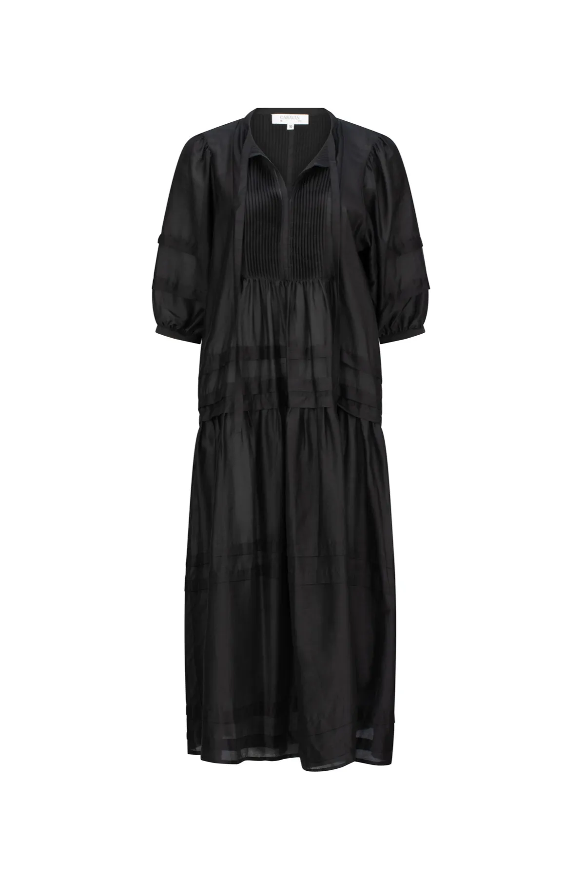 RILEY PINTUCK DRESS BLACK