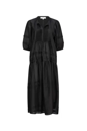 RILEY PINTUCK DRESS BLACK