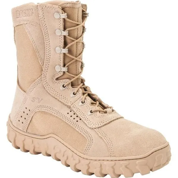 Rocky Men's 8" S2V Vented Military Duty Boot - Desert Tan