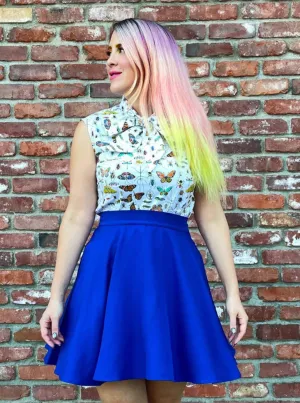 Royal Blue Skater Skirt by Retrolicious