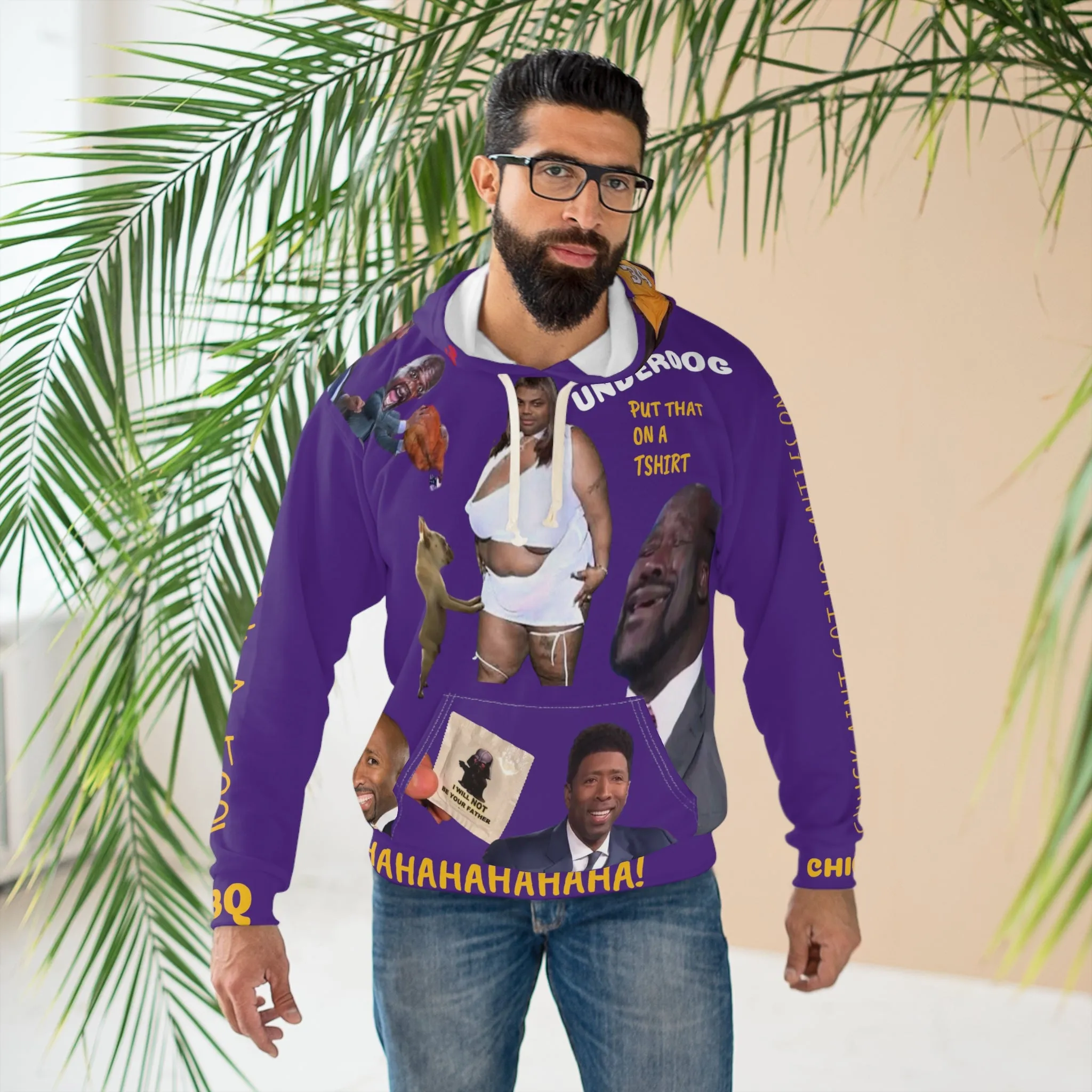 Shaqtin' A Fool Bbq Chicken AOP Unisex Pullover Hoodie