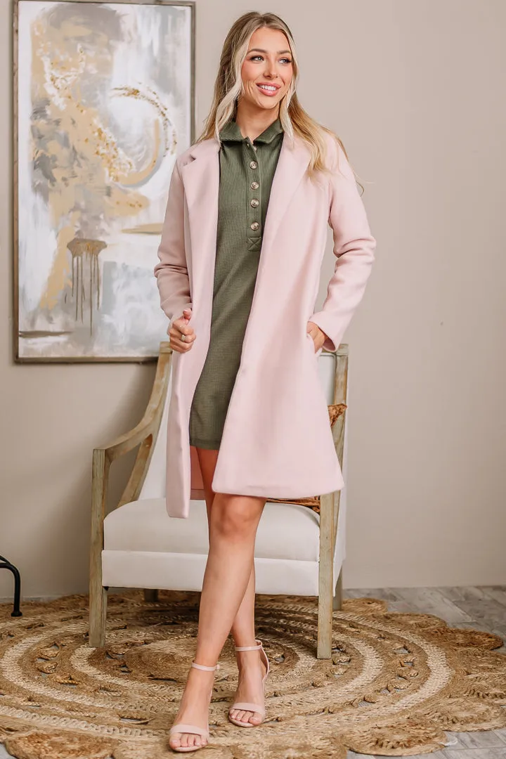 She's That Girl Long Coat | Pink