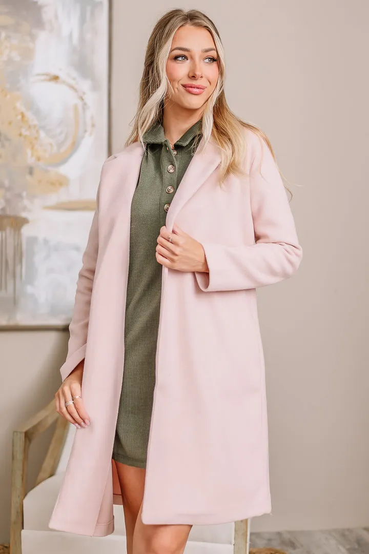 She's That Girl Long Coat | Pink