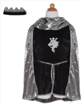 Silver Knight Tunic, Cape, and Crown Set