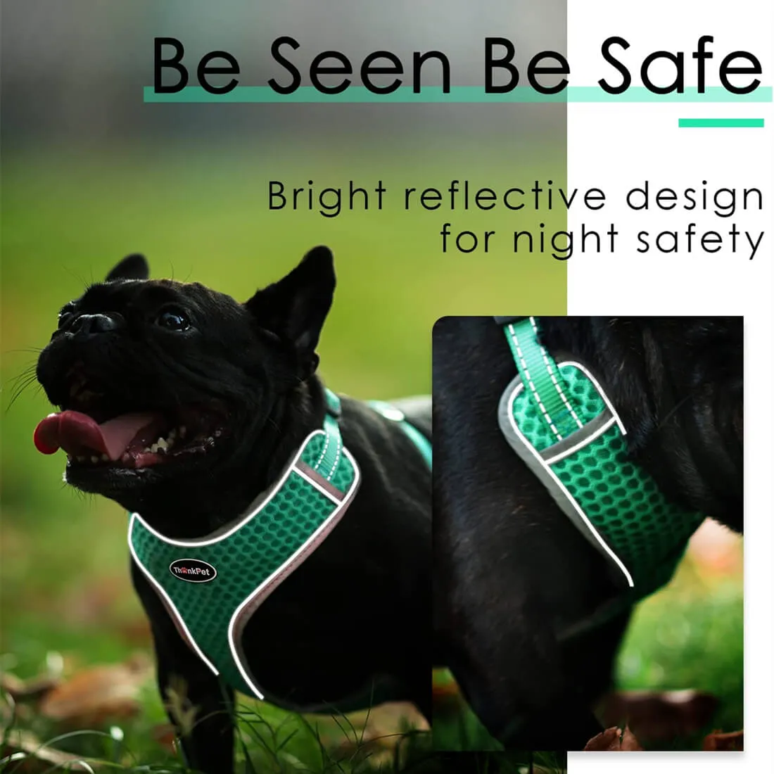 Small Dog Harness - Air Mesh Vest - for Small & Medium Dogs and Cats | ThinkPet