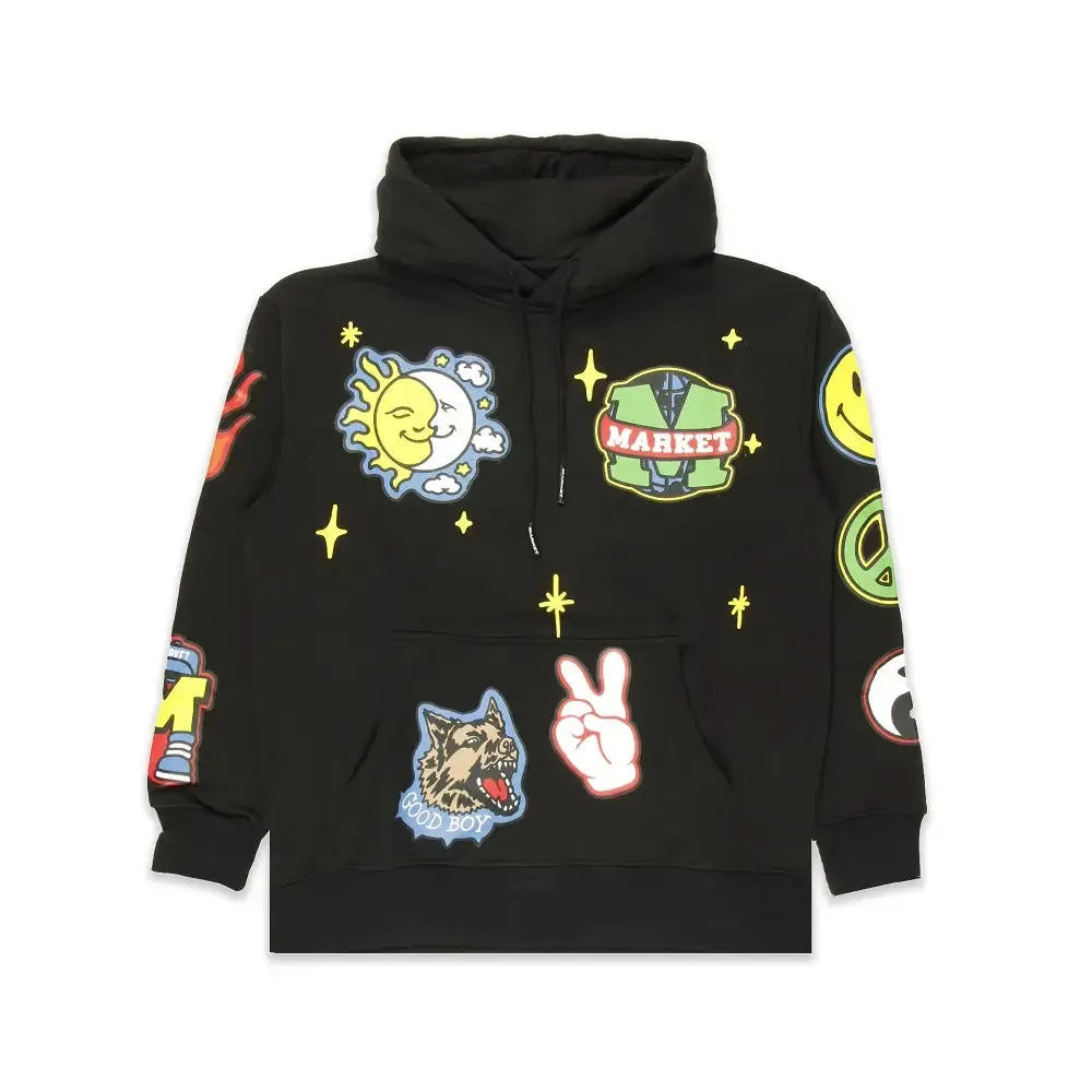 Smiley Start Within Stars Hoodie