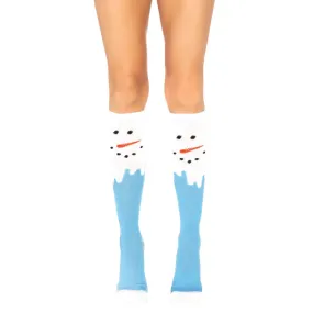 Snow Man Knee Highs Socks - Leg Avenue