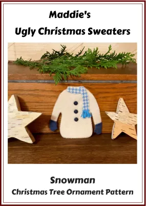 Snowman Ugly Sweater Ornament Pattern