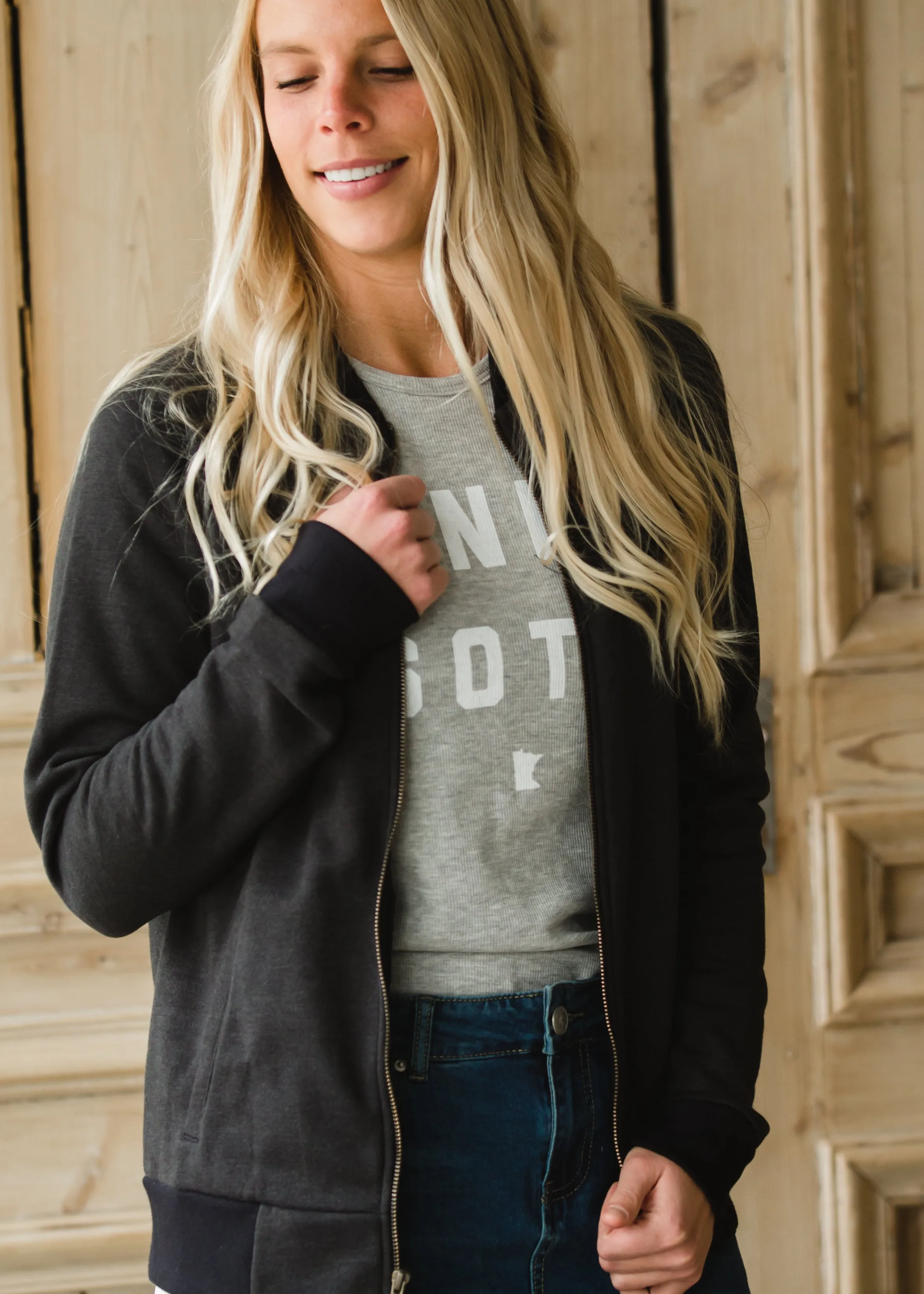 Sota' Black Knit Bomber Jacket - FINAL SALE