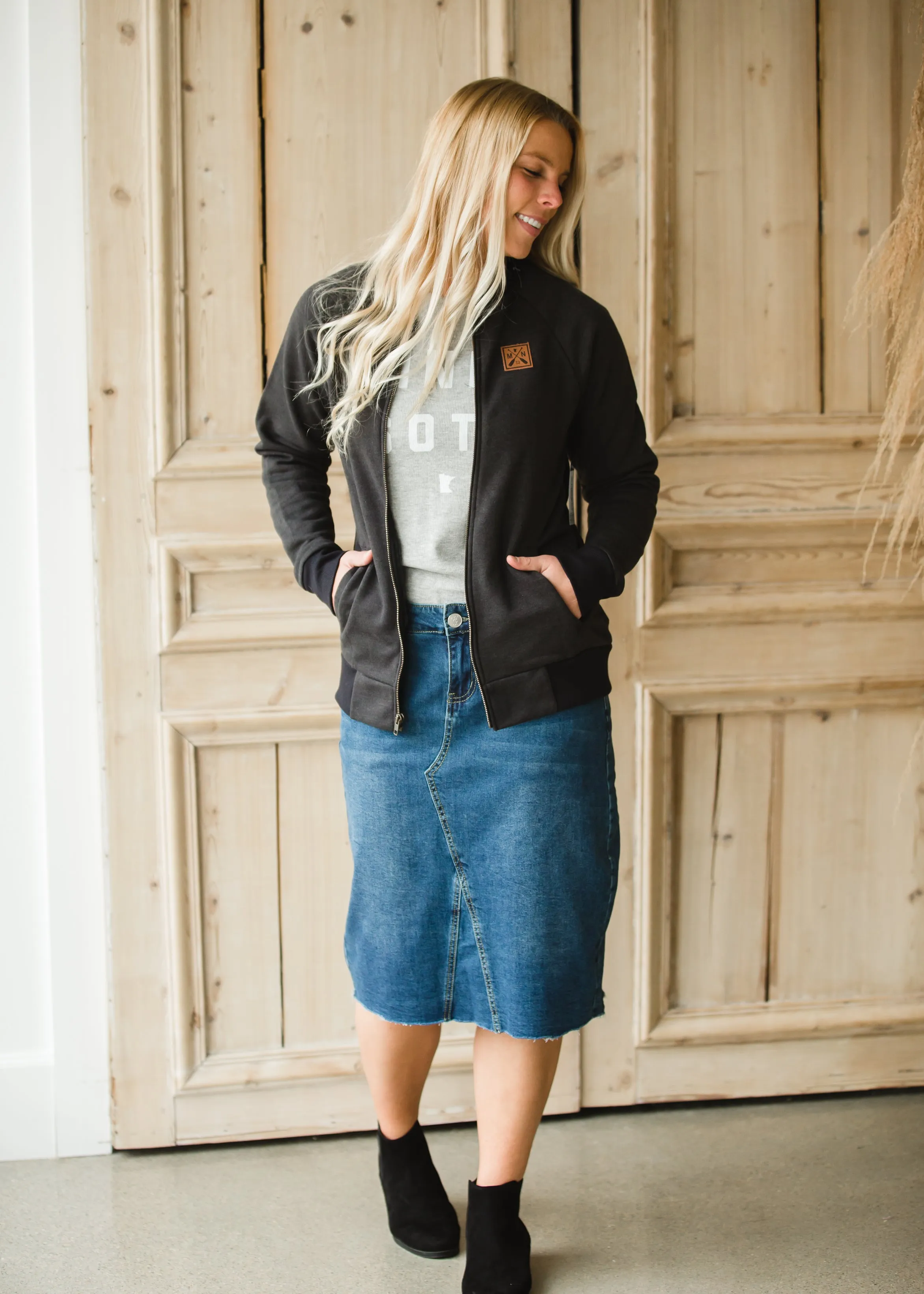 Sota' Black Knit Bomber Jacket - FINAL SALE
