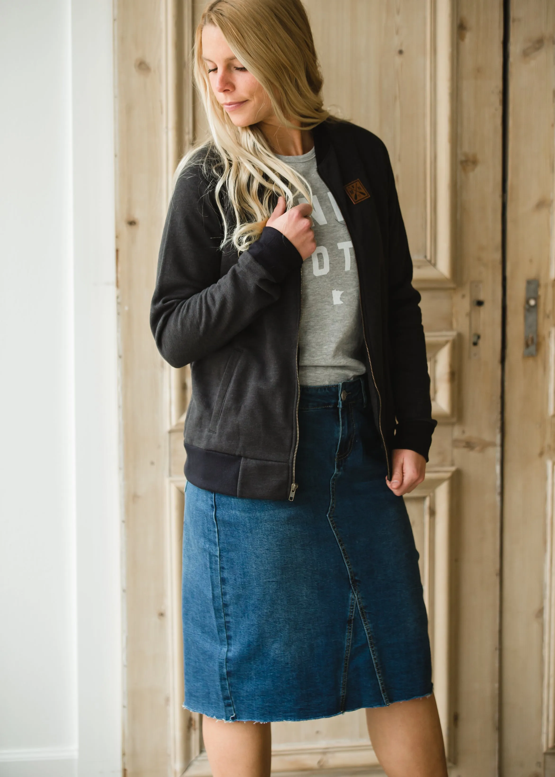 Sota' Black Knit Bomber Jacket - FINAL SALE