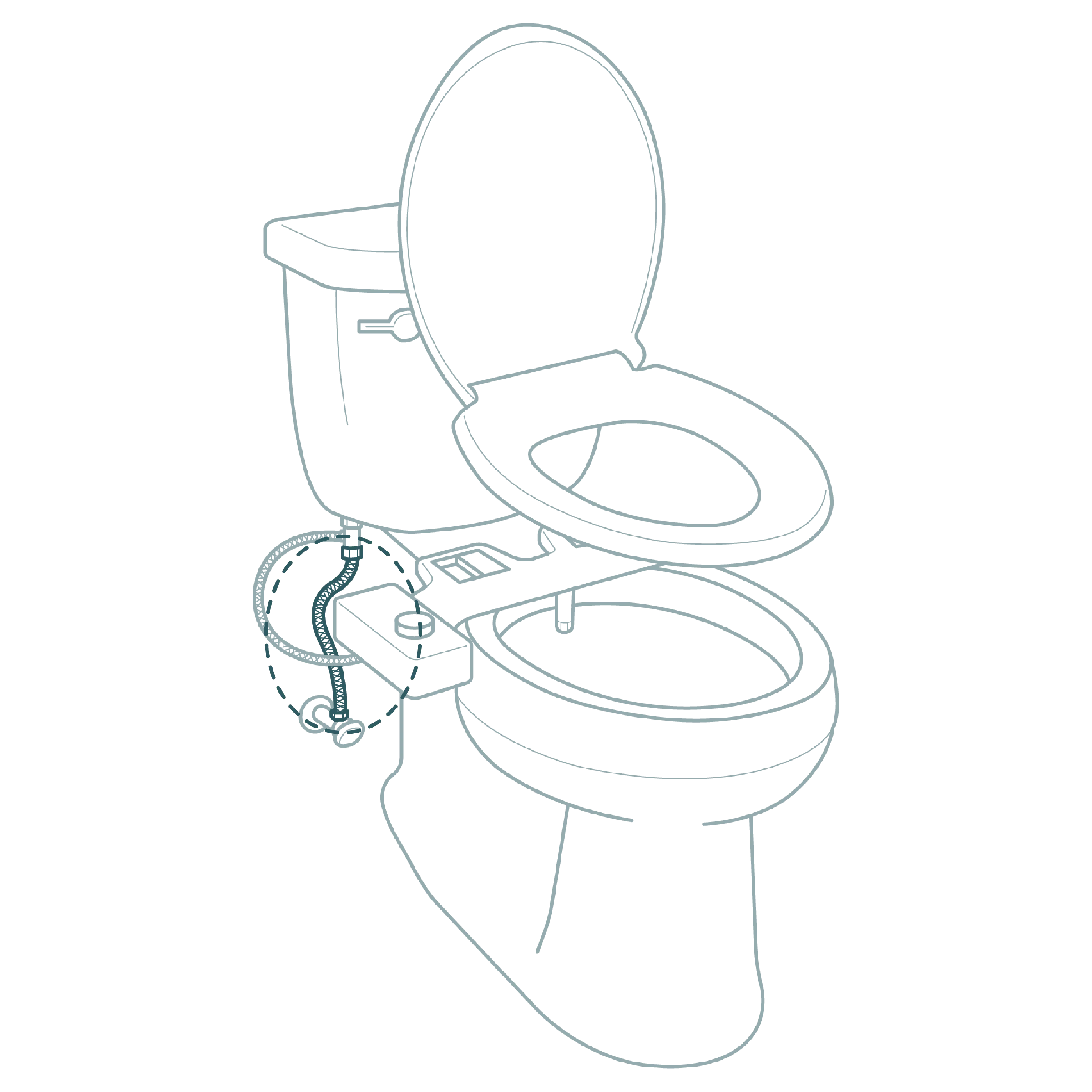 Stainless Steel Braided Hose for Toilet Connection