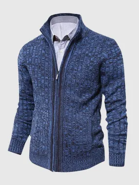 Stand Collar Sweater Coat