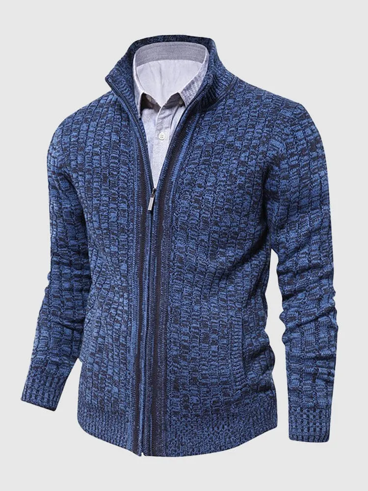 Stand Collar Sweater Coat