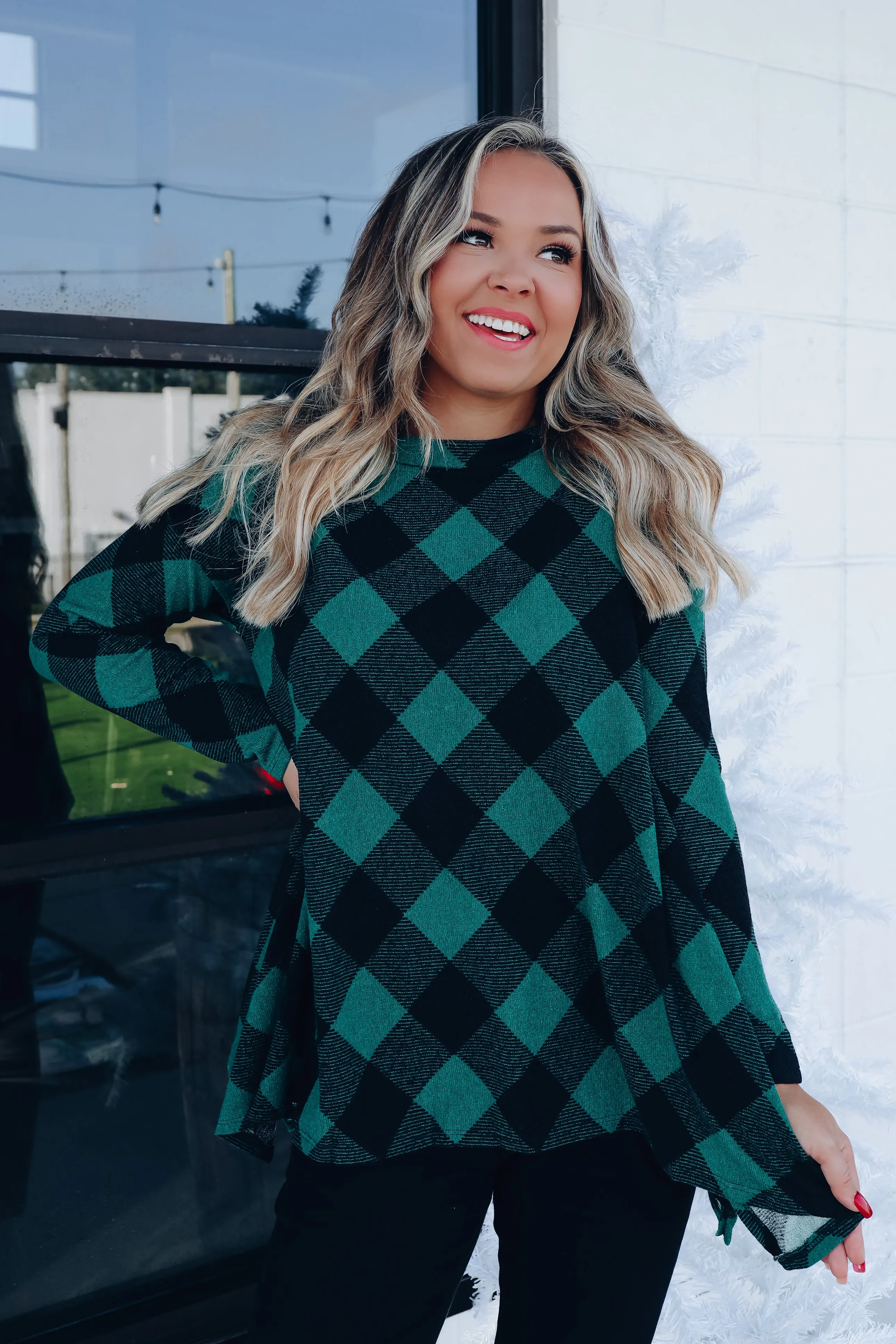 Stella Buffalo Plaid Swing Tunic - Green