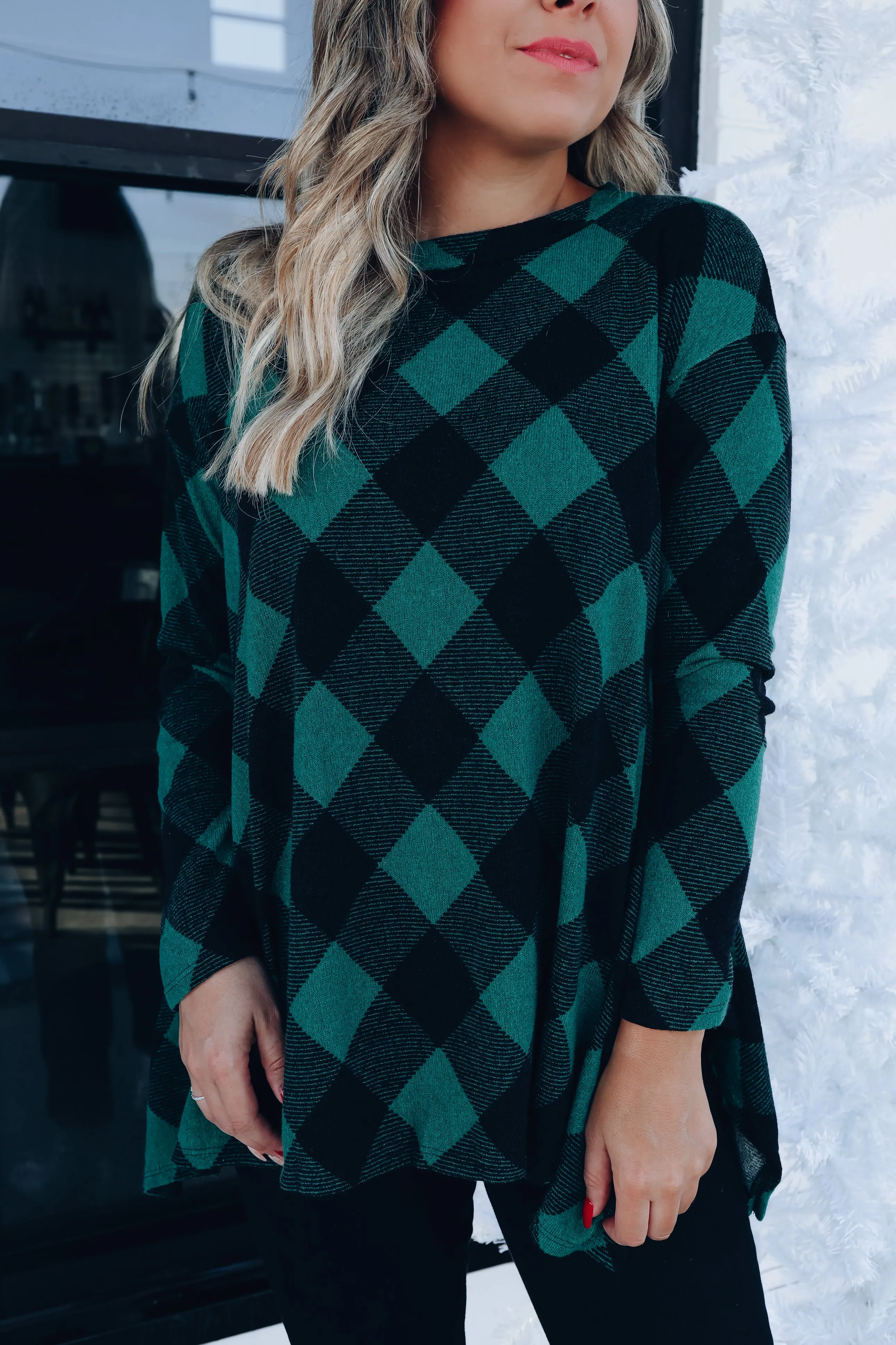 Stella Buffalo Plaid Swing Tunic - Green