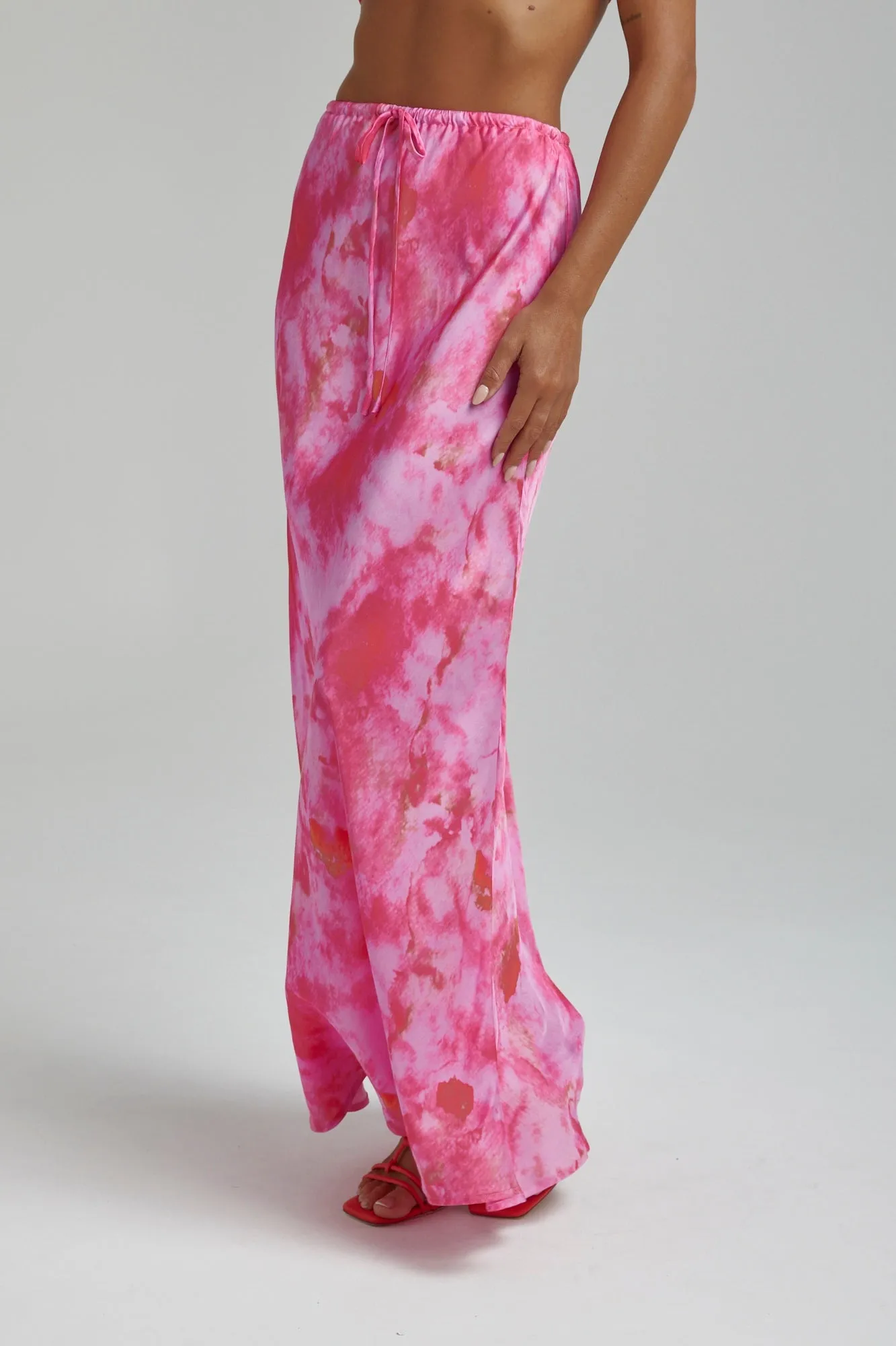 SUMMI SUMMI Womens Relaxed Maxi Skirt - Hibiscus