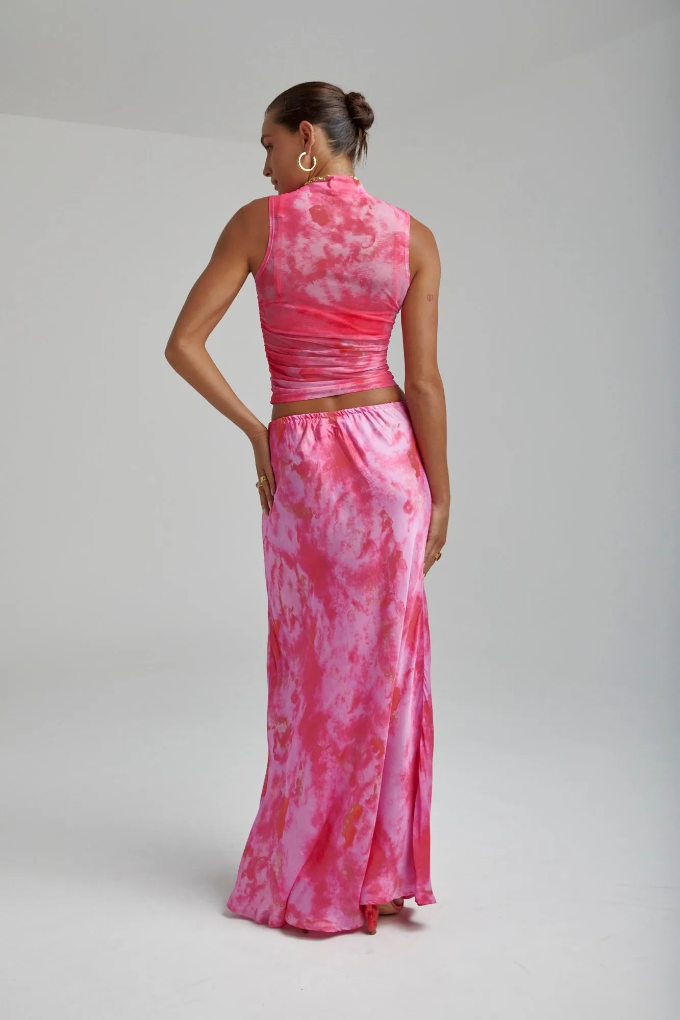 SUMMI SUMMI Womens Relaxed Maxi Skirt - Hibiscus