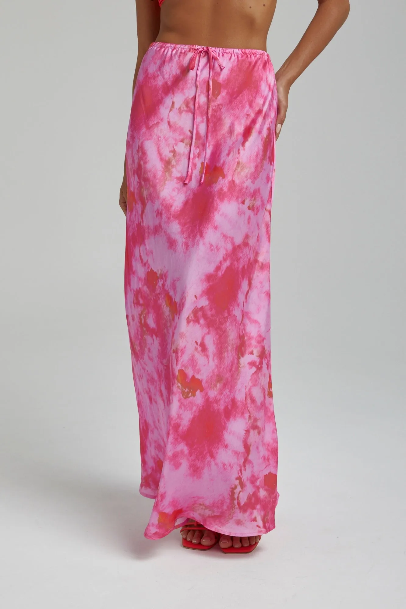 SUMMI SUMMI Womens Relaxed Maxi Skirt - Hibiscus