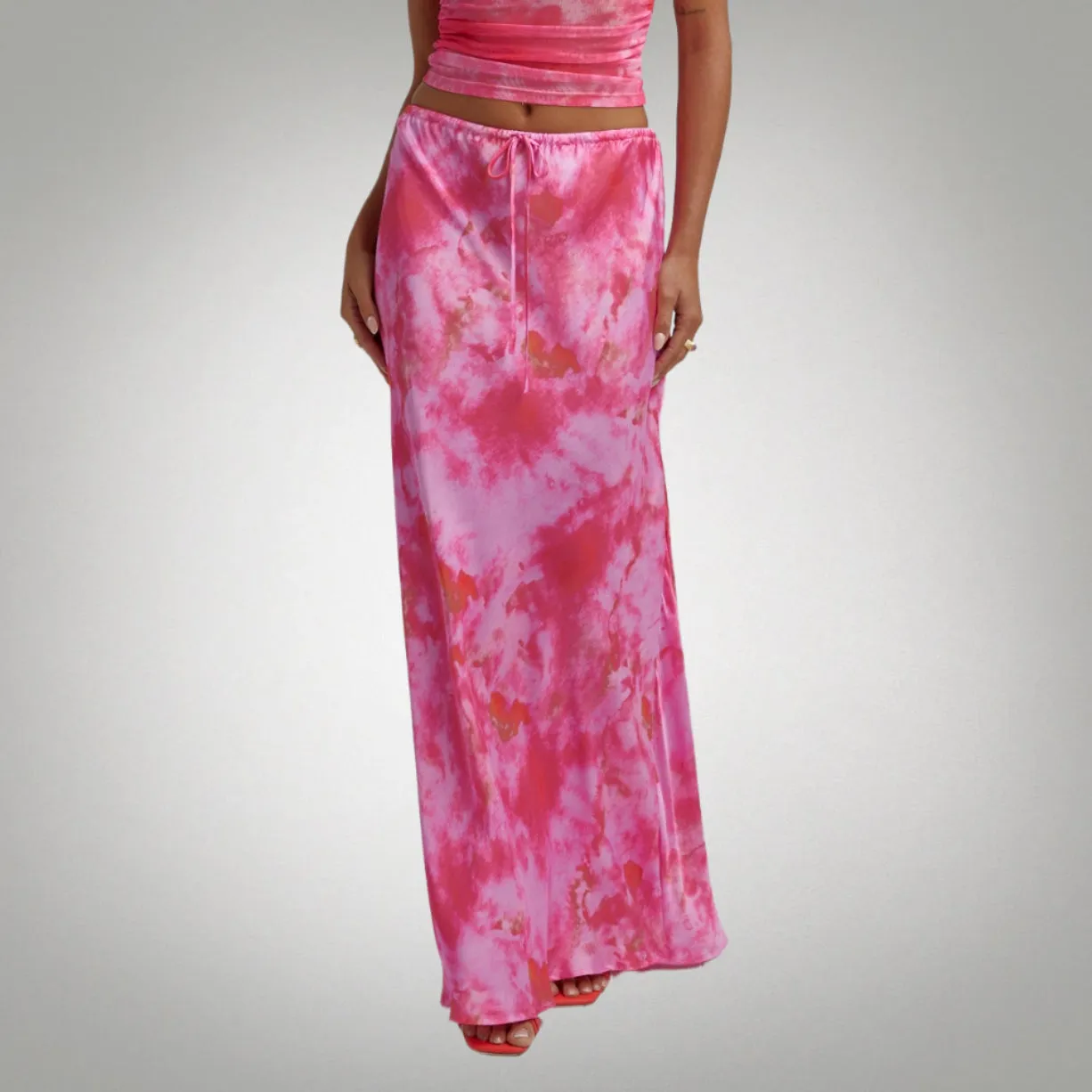 SUMMI SUMMI Womens Relaxed Maxi Skirt - Hibiscus