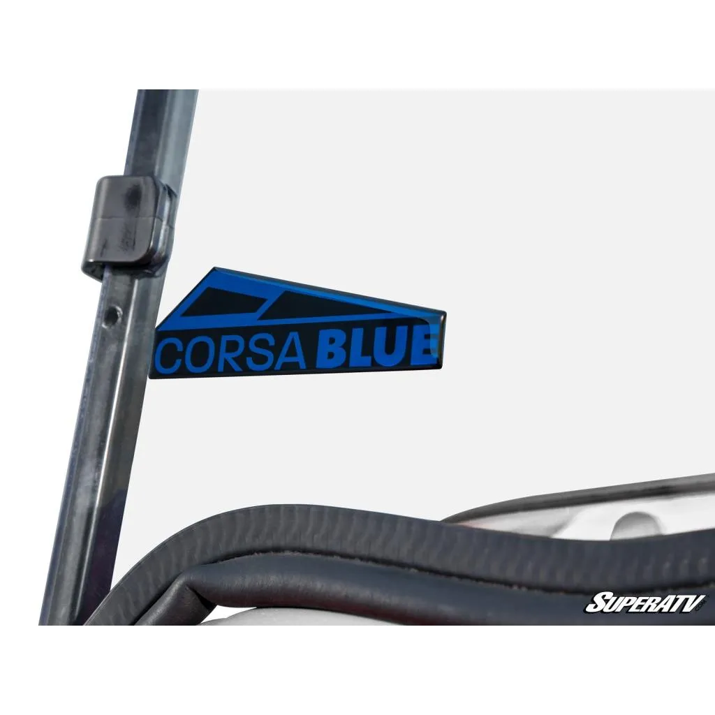 SuperATV Corsa Blue Club Car Precedent Flip Down Windshield