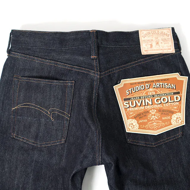 Suvin Gold Jeans - High Rise Tapered - One Wash