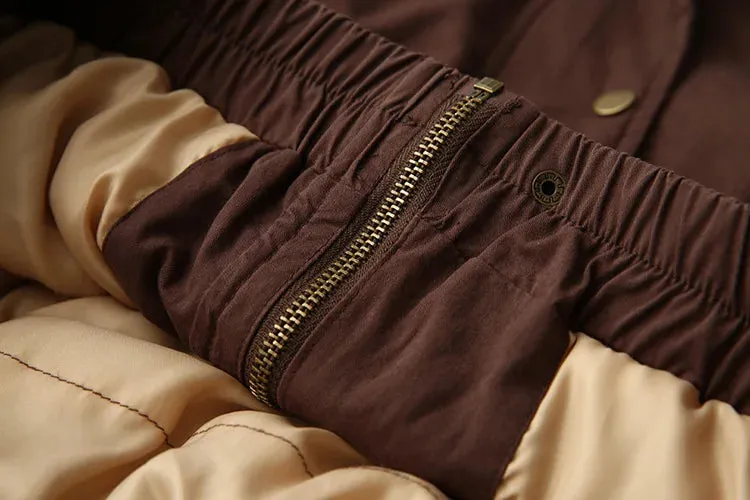 TAVIMART  -  Autumn New Solid Zipper Jacket Women Chic Button Up Turndown Collar Cropped Jacket Streetwear Vintage Long Sleeve Outerwear