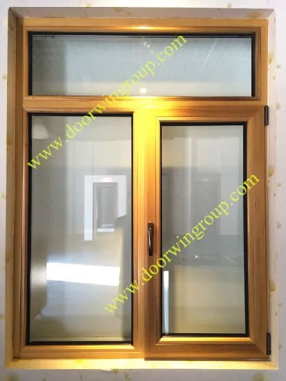 Teak Wood Aluminum White Color Casement Window - China Aluminum Window, Wood Window