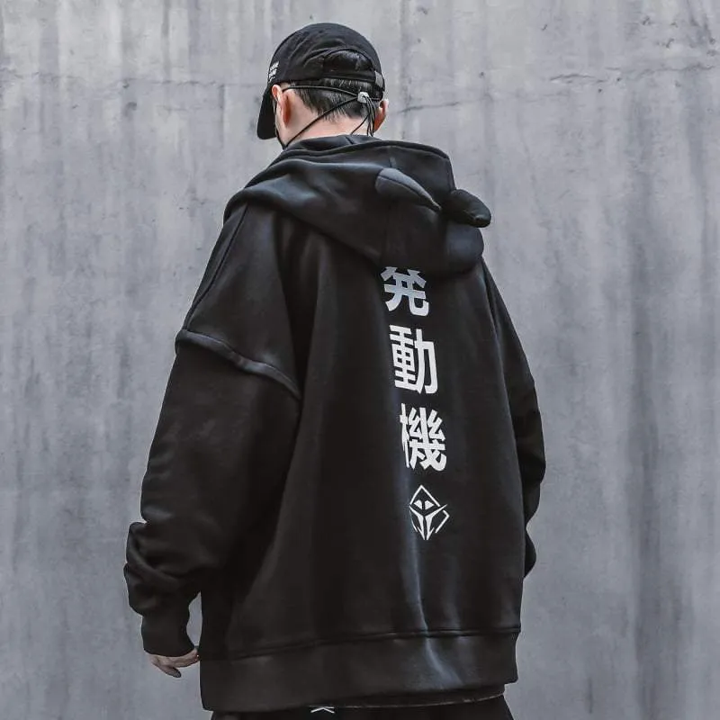 Techwear Devil Horn Hoodie