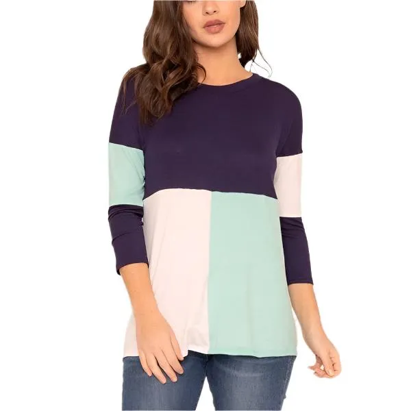 TEEK - Plus Size Color Block Tunic