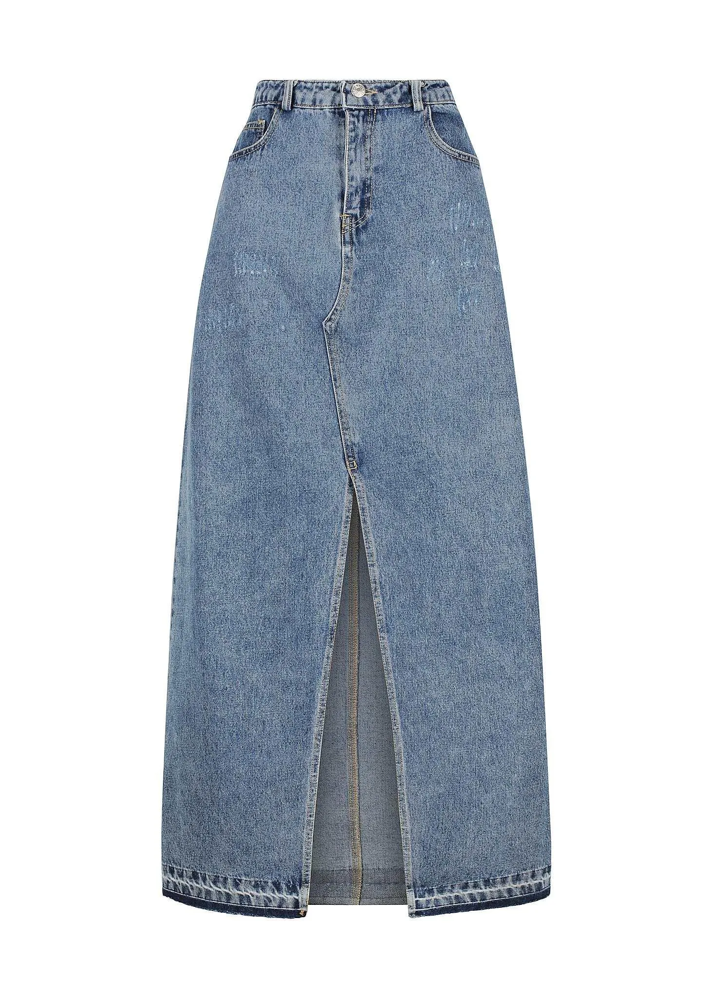 Tegan Rae Maxi Skirt - Denim