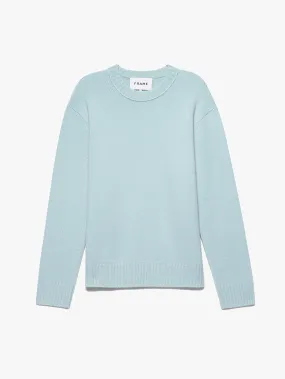 The Cashmere Crewneck Sweater -- Mint Blue