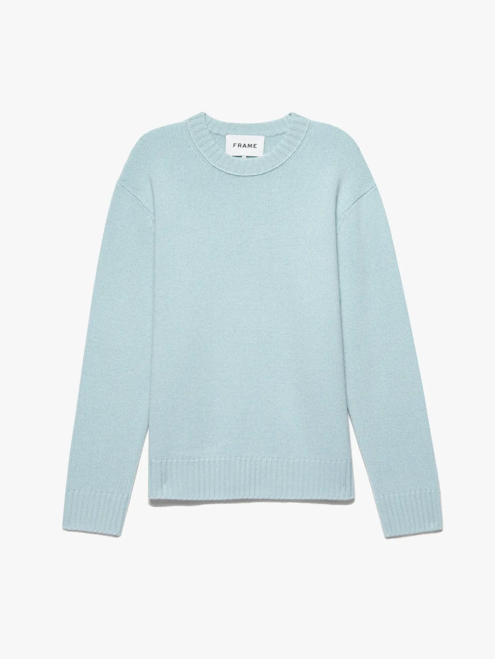 The Cashmere Crewneck Sweater -- Mint Blue
