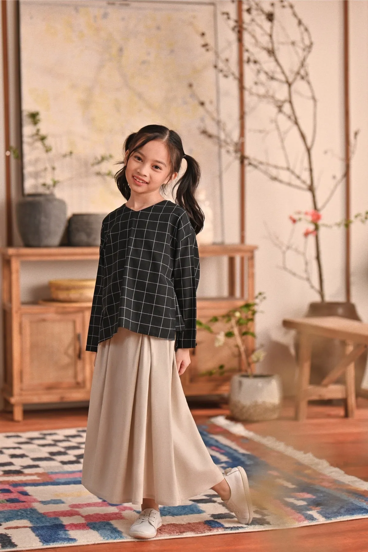 The Heiwa A-Line Skirt - Champagne