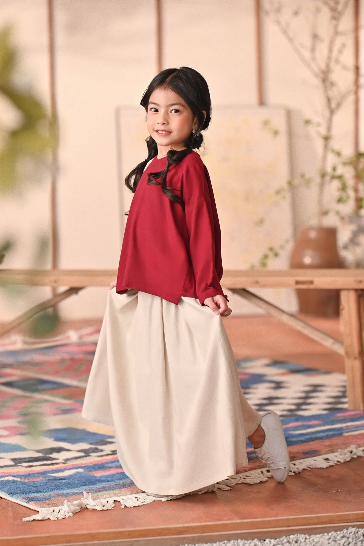 The Heiwa A-Line Skirt - Champagne