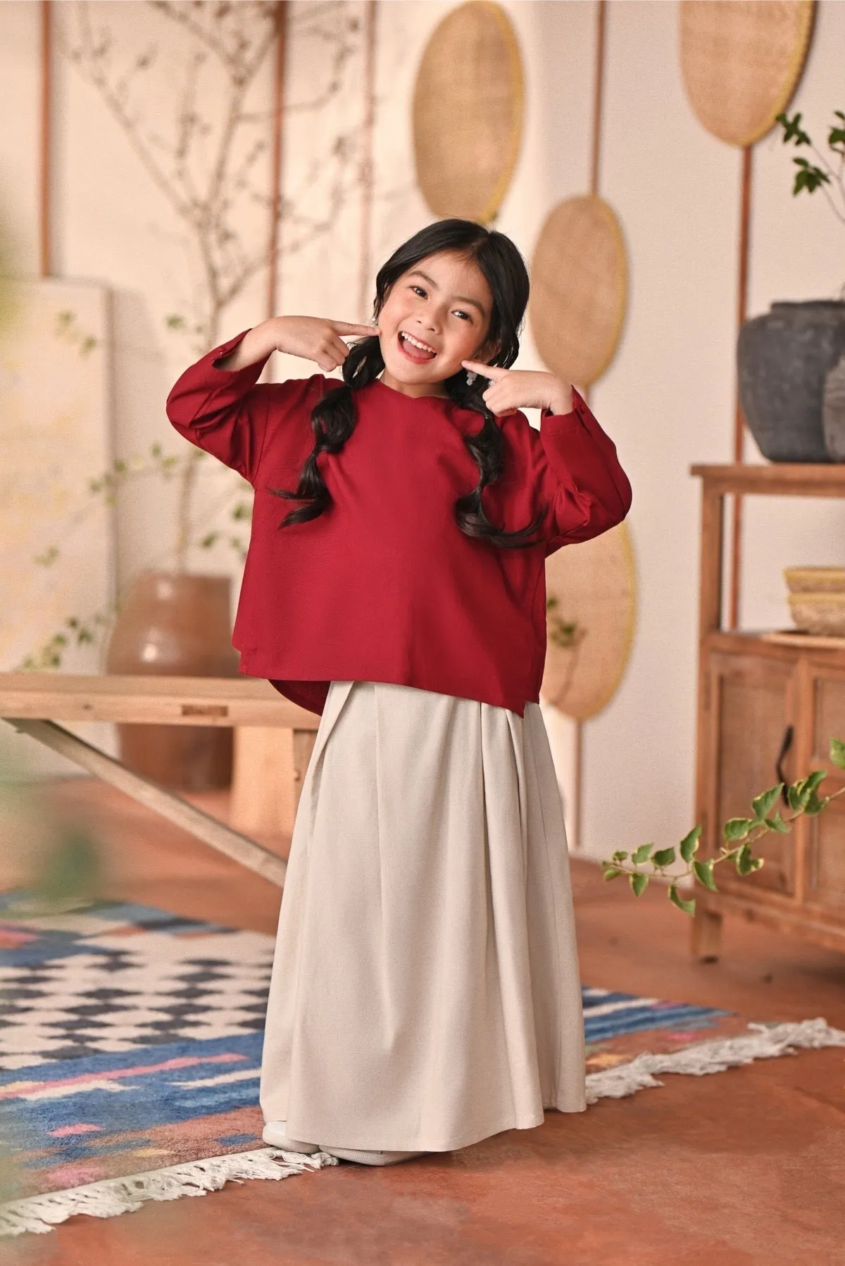 The Heiwa A-Line Skirt - Champagne