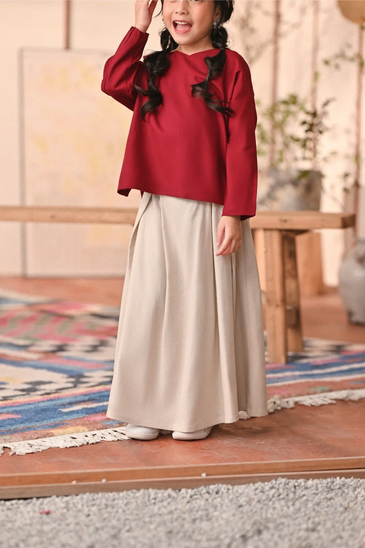 The Heiwa A-Line Skirt - Champagne
