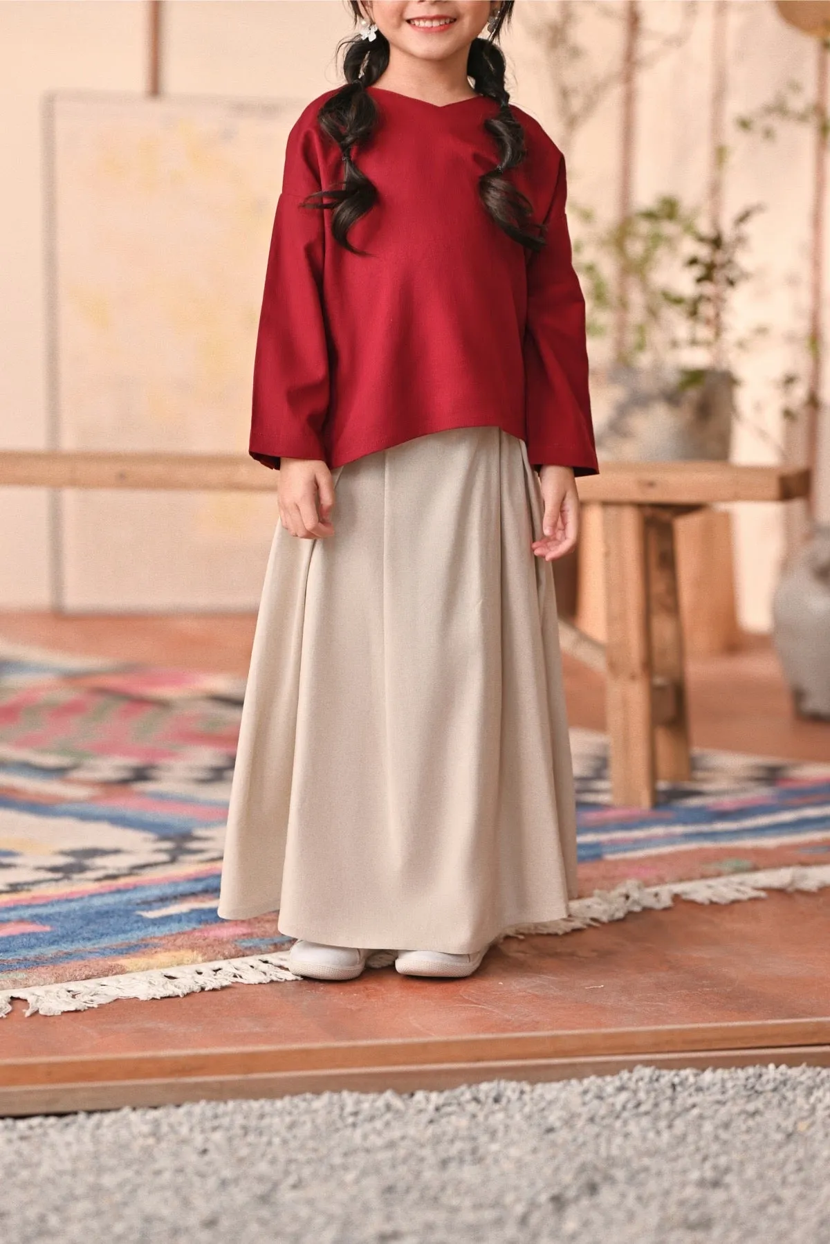 The Heiwa A-Line Skirt - Champagne
