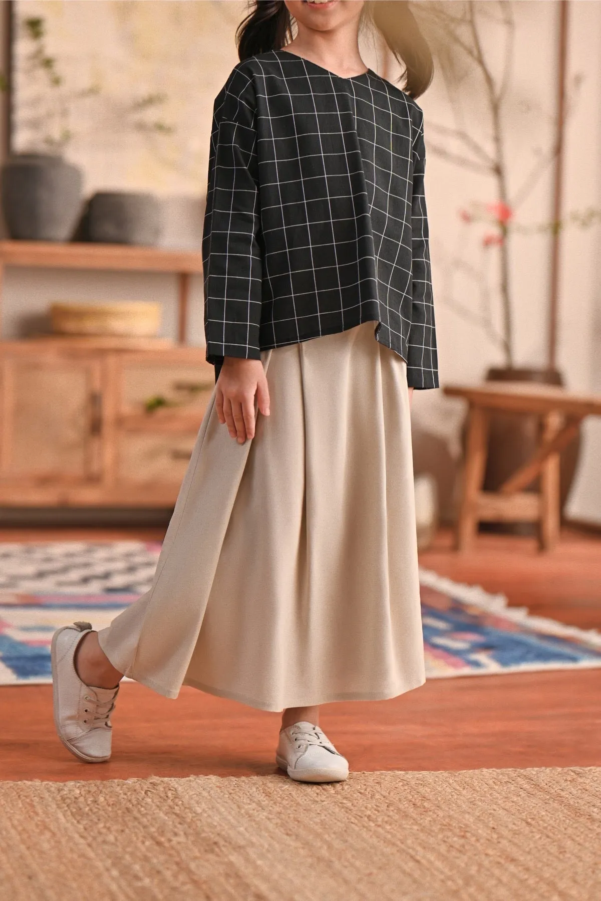 The Heiwa A-Line Skirt - Champagne