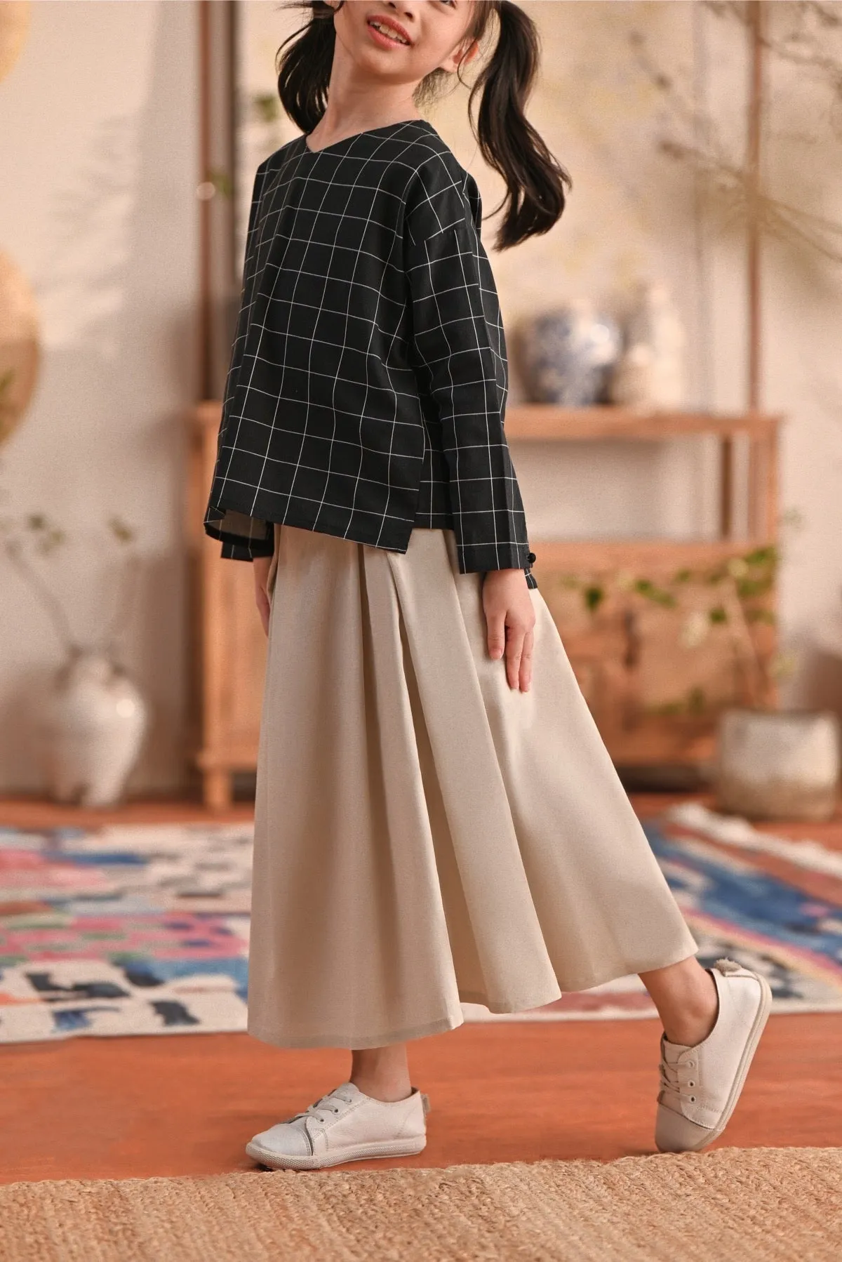 The Heiwa A-Line Skirt - Champagne
